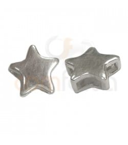 Entremeio estrela 7 x 7 mm prata 925