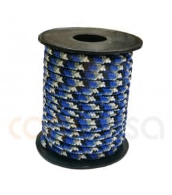 Paracord 5 mm Tricolor azul-branco