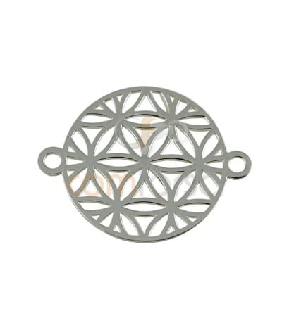 Entremeio Mandala Semente da Vida 15mm prata 925ml