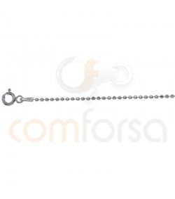 corrente bolinha diamantada 1.5mm 40 cm