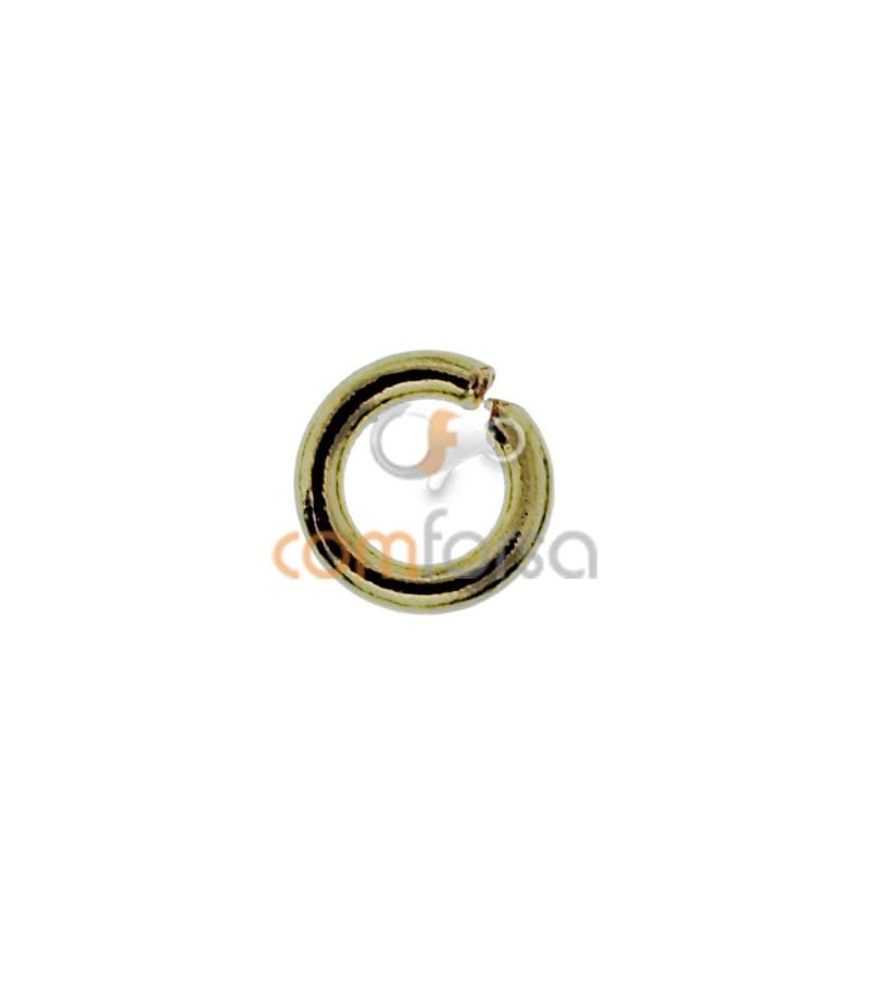 Argola redonda 4 ext mm ouro 750 ml