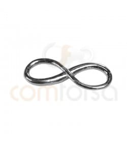 Entremeio infinito 12 x 4.3 mm prata