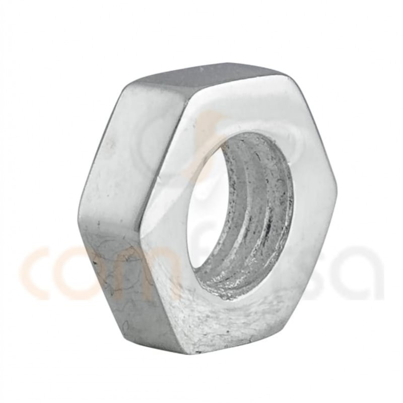 Entremeio Nut prata 10mm (4.7mm int) prata 925