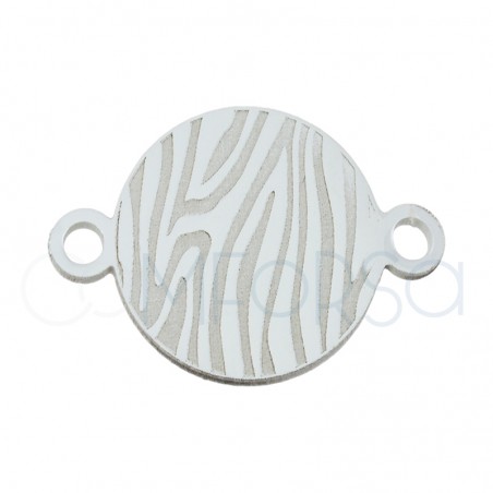 Entrepeça zebra 10 mm prata 925