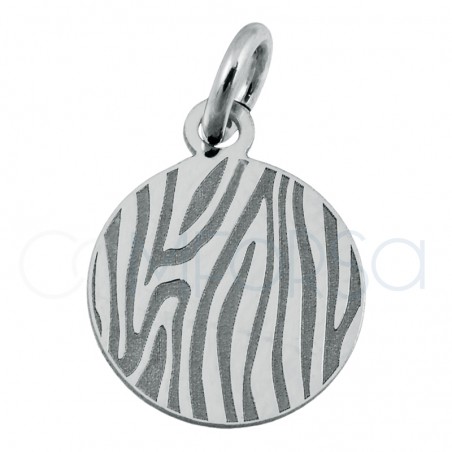 Pingente zebra 10 mm prata 925