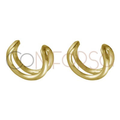 Earcuffs 2 hilos Plata 925 11.5 mm