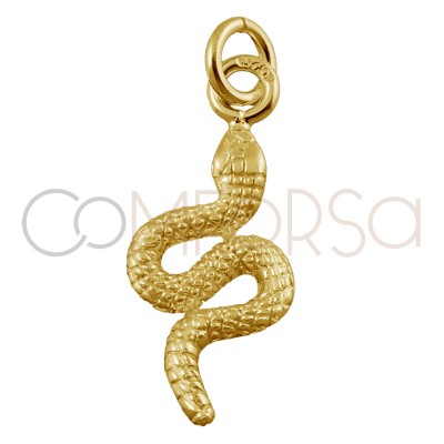 Pingente serpente 16 x 8 mm prata 925