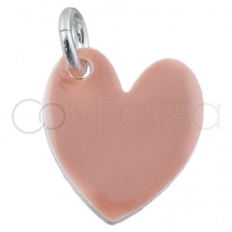 Acquistare Smaltato online : Ciondolo cuore smaltato Rosa 10 x 12 mm in  argento placcato oro - Com-forsa S.L.