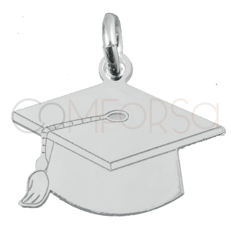 Pingente limite de graduação 13.7x10.8 mm prata 925