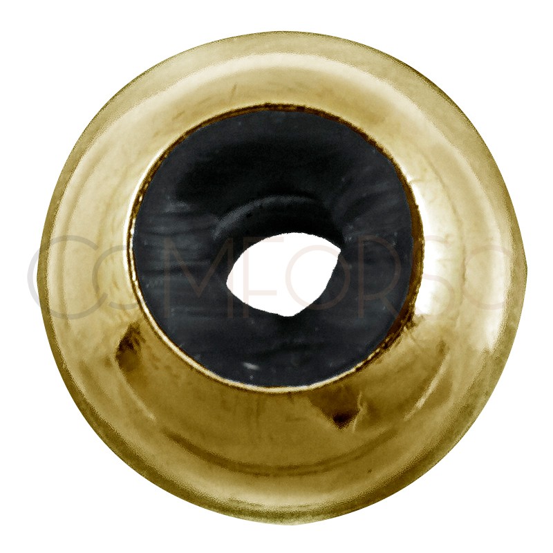 Bola 8mm (4.5mm) prata 925 banhada a ouro