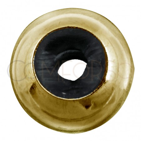 Bola 8mm (4.5mm) prata 925 banhada a ouro