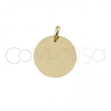 Medalha 11 mm com argola prata chapada