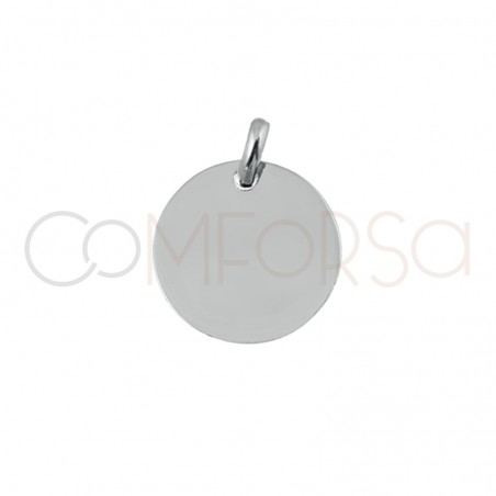 Medalha 11 mm com argola prata chapada