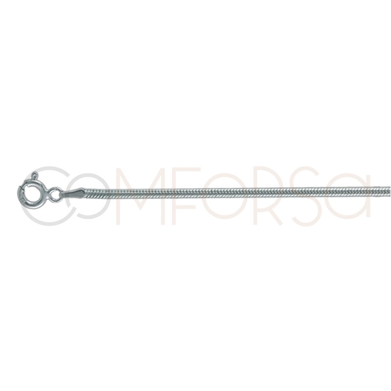 Rabo de rato redondo 1.1mm 60 cm prata 925ml