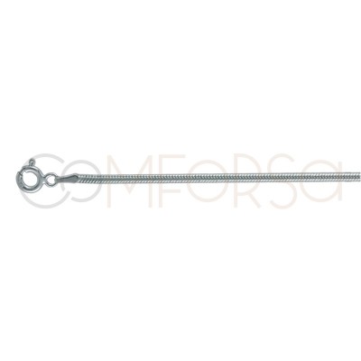 Rabo de rato redonda 1.1mm 40 cm prata chapada ouro