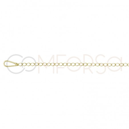 Catena cheval 3x2mm in argento placcato oro