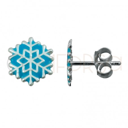 Orecchini fiocco di neve 8x8mm argento 925