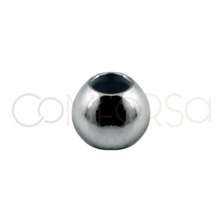 Sfera liscia 2,5 mm (1,2) argento rodiato