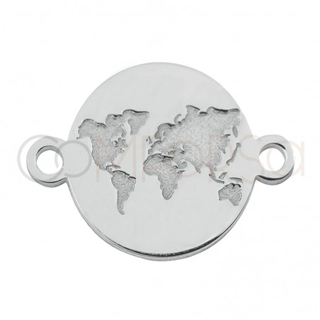 Distanziatore mondo bajo relieve 11 mm argento 925
