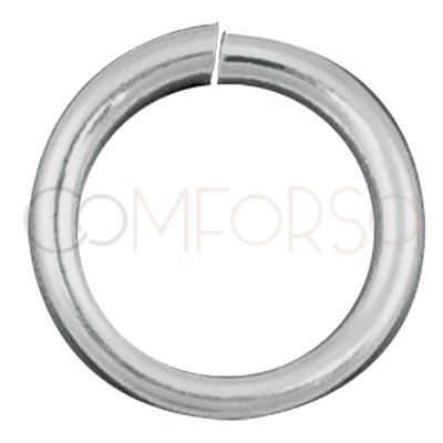 Anello 6mm est (1) argento 925 placcato oro