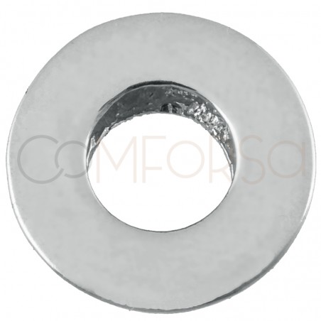 Personalizzazione 1 faccia + Donut liscio 12.3 mm argento 925