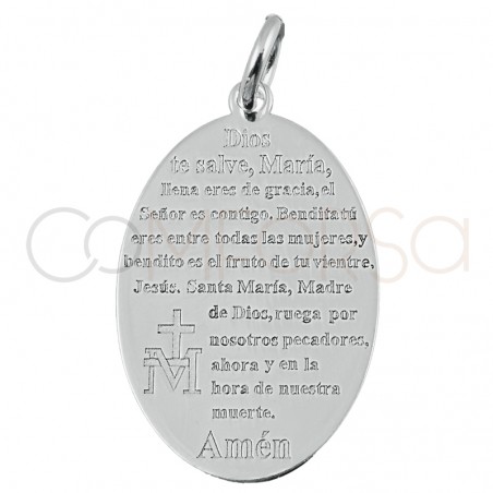 Medaglia "Ave Maria" 12x20mm argento 925