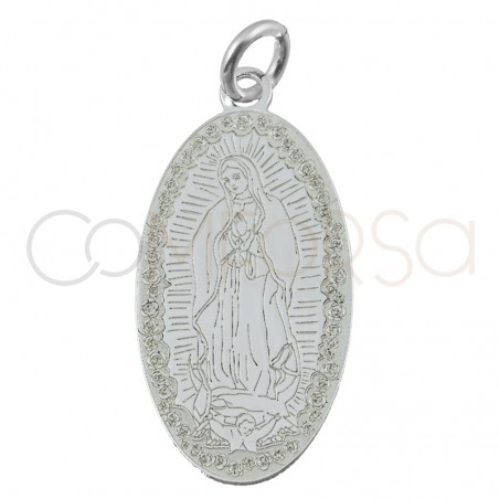 Ciondolo Vergine di Guadalupe 11x22mm argento 925