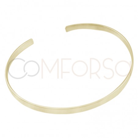 Personalizzazione 1 lato Bracciale piatto 63 x 47mm argento placcato oro