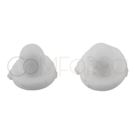 Farfallina in silicone bianco 6.5 mm