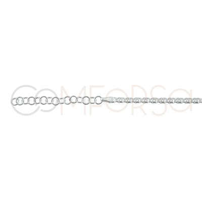 Cavigliera occhio 21+4cm argento placcato oro