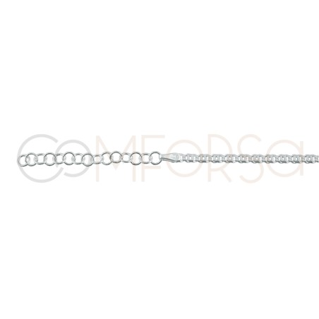 Cavigliera occhio 21+4cm argento placcato oro