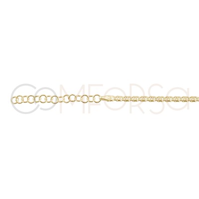 Cavigliera occhio 21+4cm argento placcato oro