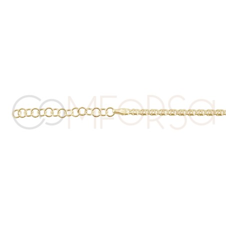 Cavigliera occhio 21+4cm argento placcato oro