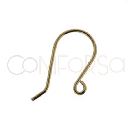 Gancio filo corto con anello 10x20mm Oro 750 ml