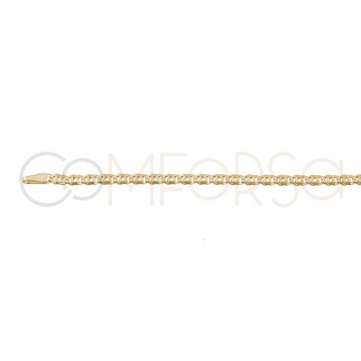 Catena occhio 40cm argento placcato oro