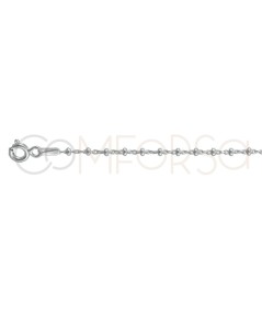 Catena forzata 40 cm argento placcato oro