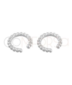 Ear cuff palline 11.5mm argento 925 placcato oro