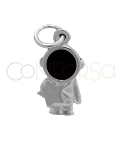 Ciondolo astronauta con stella 6x12mm Argento 925