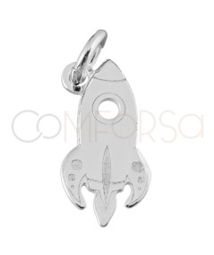 Ciondolo razzo spaziale 6.7x13mm Argento 925 placcato oro