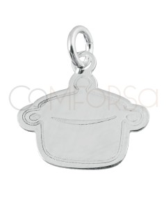 Pendente pentola da cucina 14x13mm Argento 925