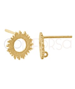 Fornitura orecchino con anello 10mm Argento placcato oro