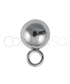Orecchino sfera con anellino 4 mm in argento 925