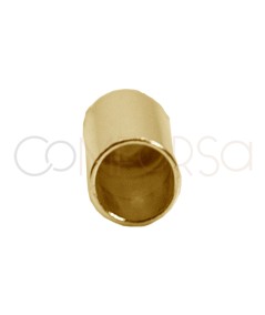 Tubo cavo con anellino 2.1(Ø) x 6 mm argento 925 placcato oro