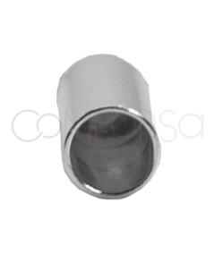 Tubo cavo con anellino 5.1(Ø) x 6 mm argento 925