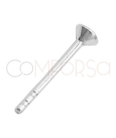 Cono con barretta 3 mm argento 925