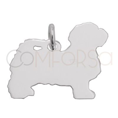 Ciondolo cane Bichon Maltese 16 x 15mm Argento 925