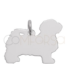 Ciondolo cane Bichon Maltese 16 x 15mm Argento 925