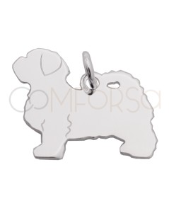 Ciondolo cane Bichon Maltese 16 x 15mm Argento 925