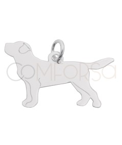 Ciondolo cane Labrador 23 x 15mm Argento 925