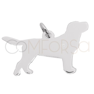 Ciondolo cane Labrador 23 x 15mm Argento 925